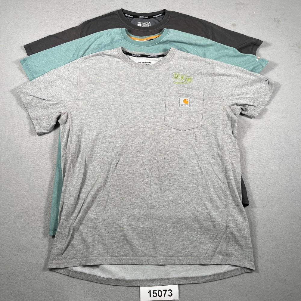 Carhartt T Shirt Mens Large Multicolor Cotton Relaxed Fit Crew Neck Lot Of 3